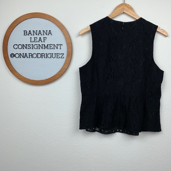 JCrew Floral Lace Peplum Top - Picture 4 of 5